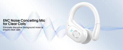 Wireless Earbuds Sport Bluetooth 5.4 Headphones with Noise Cancelling Mic 75Hrs HiFi Stereo Over Ear Bud LED Display USB-C IPX7