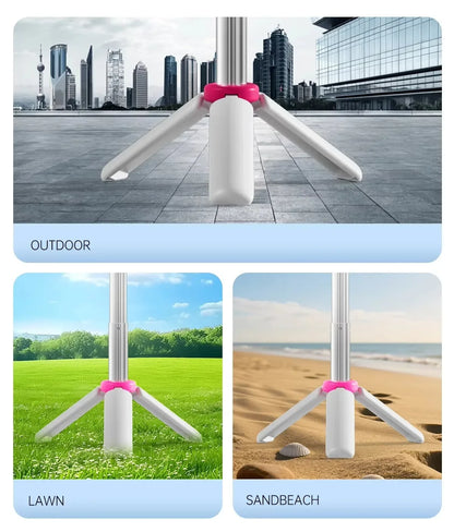 Wireless Foldable Selfie Stick & Phone Stand - 4-in-1 Mini Aluminum Alloy Gimbal Holder, Compact Design for Travel & Smartphones