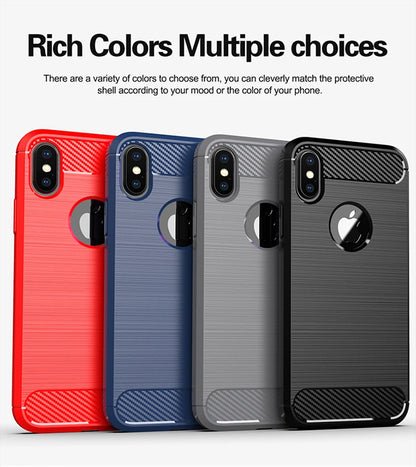 Luxury Shockproof Case For iPhone XS MAX X XR 10 7 8 Plus SE 2020 2022 SE2 SE3 7plus 8plus I Phone Back Cover Woman Man Black