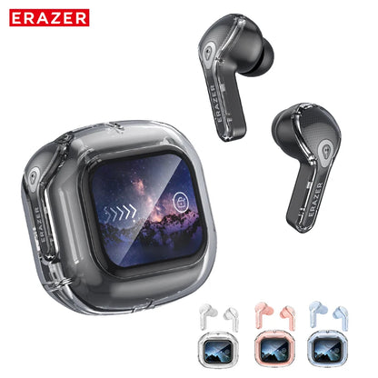 Low Latency Earphones ERAZER XP16 Wireless Earbuds AI Translation High-definition LCD Display For Music Sports Gaming Office