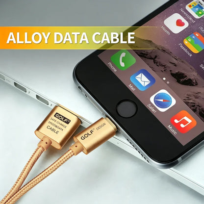 Alloy Braided USB Fast Charging Cable For iPhone X XR XS Max 11 12 13 Mini 14 Pro Max 7 8 14 Plus Quick Charge USB-A Data Cable