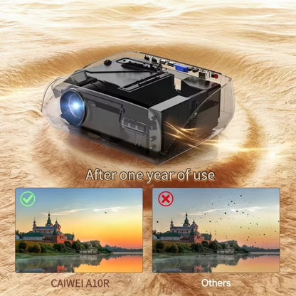 CAIWEI A10R Google TV 4K Projector 4000 ANSI Full HD 1080P Android 14 Home Theater for Movies Auto Focus Portable Projector Beam