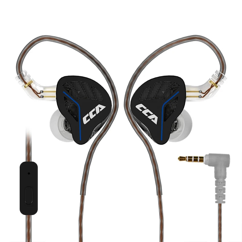 CCA-akx Wired In-Ear Headphones for Live Monitoring, High-Quality HiFi, 3.5mm Interface with Dedicated Anchoring.