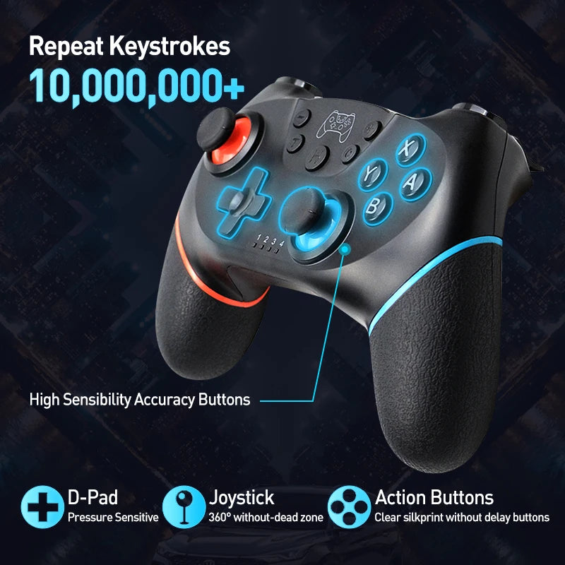 Wireless Bluetooth for Nintendo Switch & OLED Lite PC Controller Gamepad Joystick Control Computer Game Pad Mando Command Gaming