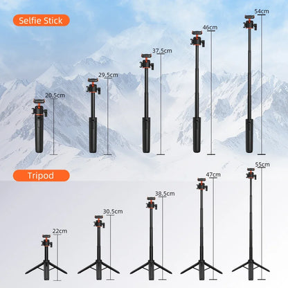 Flymile Action 6 Extendable Tripod Selfie Stick With Quick-release Base for DJI OSMO Action 6 Accessories Vlog Handle