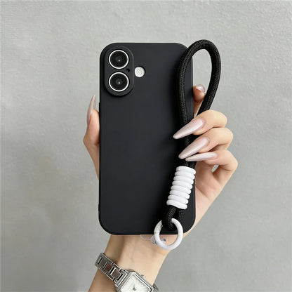 Case For Google Pixel 10 Pro Rope Lanyard Strap Phone Case For Google Pixel 10A 9 9A 9 10 Pro XL 7 7A 8 8A Soft Silicone Cover