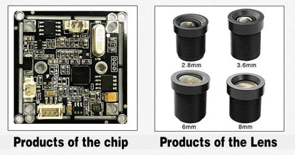 2.8mm/8mm/16mm Lens Super Small Analog HD Mini CCTV CVBS Metal Camera - Compatible TV for Home/Car Overtake with Bracket