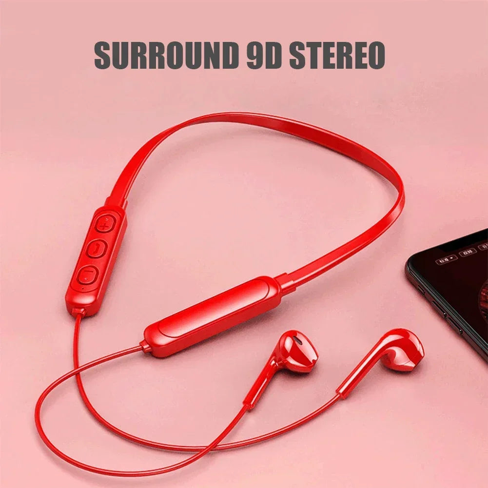 B7 Hanging Neck Headset Sweatproof Bluetooth Earphones Wireless Sports Headphone Stereo Neckband Earbuds for Smartphone Huawei