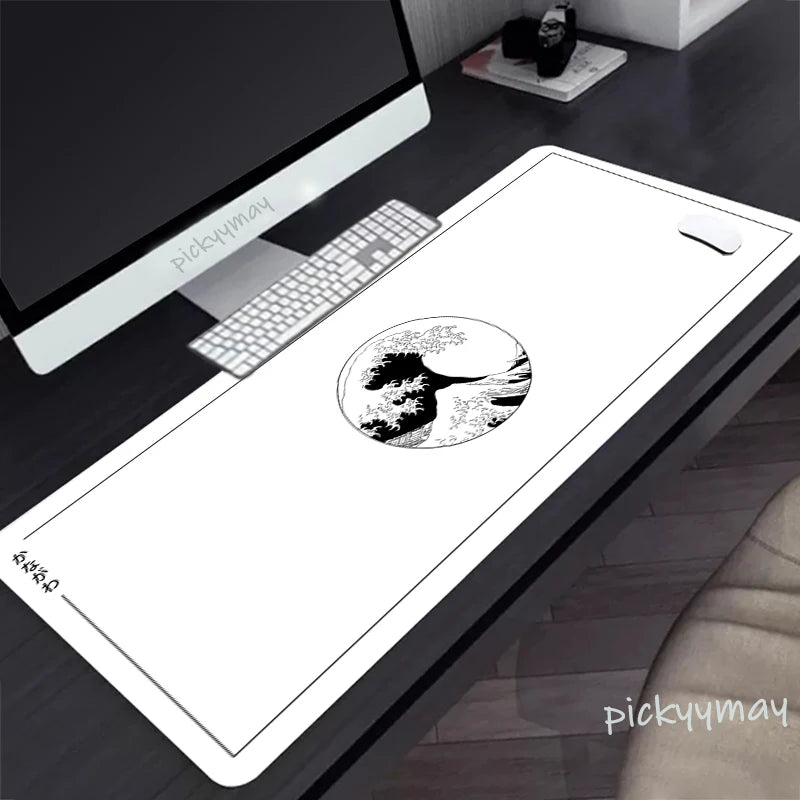 Black And White Large Mouse Pad 100x50cm Computer Mousepad Company Gaming Mausepad Keyboard Mat Office Desk Mats Abstract Art