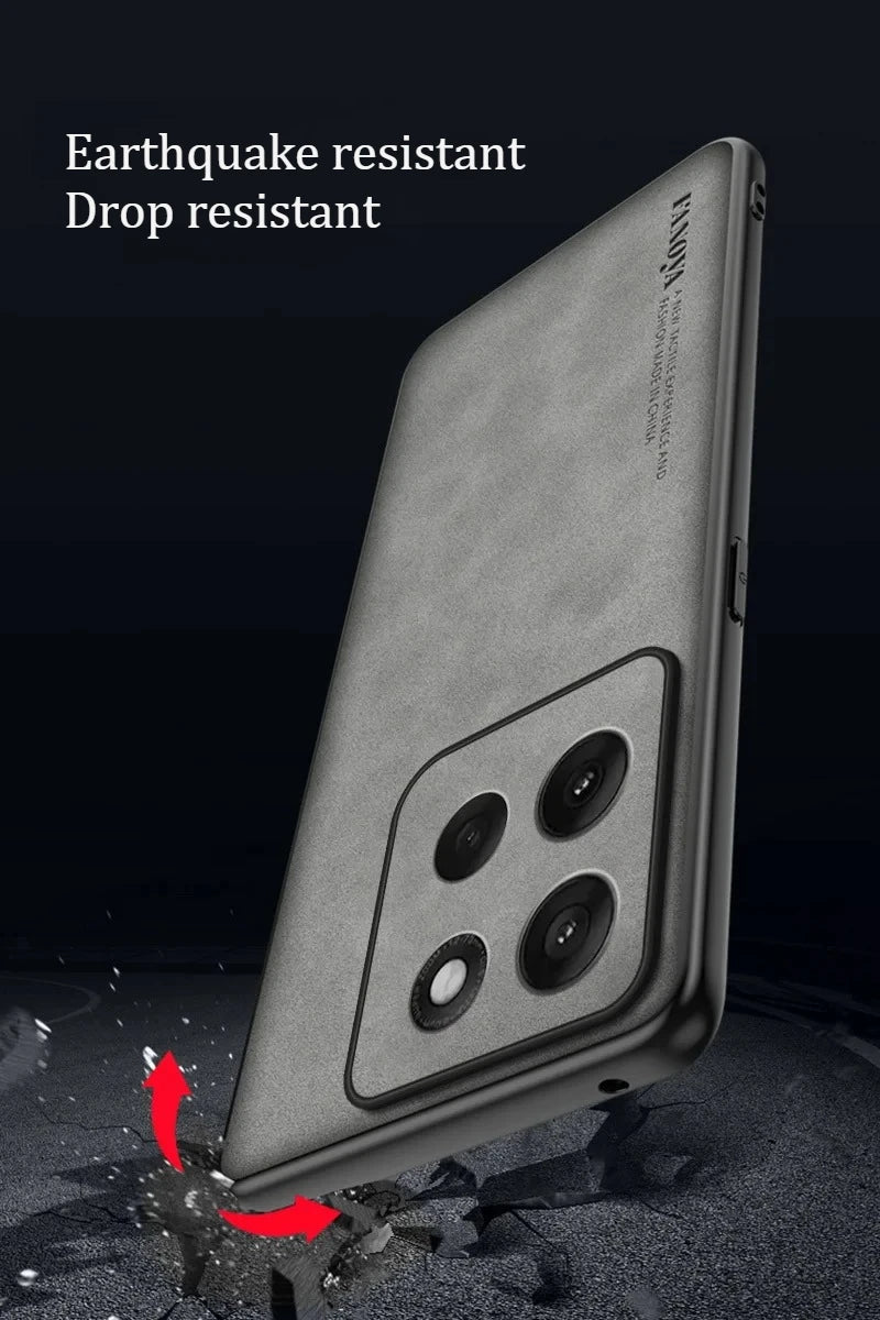EUCAGR For Motorola Moto G56 G67Power G77 Sheepskin PU Leather Shockproof Silicone Phone Cases For Moto G06 G86 Back Cover Coque