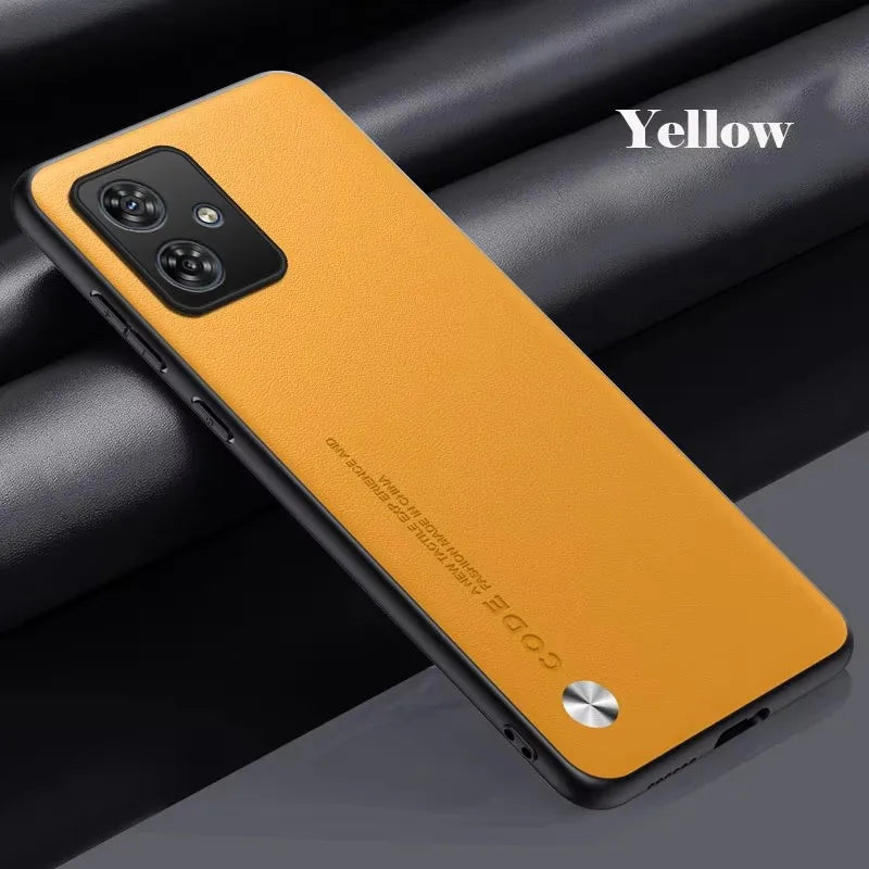 Phone Case For Motorola G56 G86 G05 G54 G34 G24 G14 G15 G35 G45 G55 G75 Plain Skin Back Cover For Moto G54 G84 G85 PU Leather