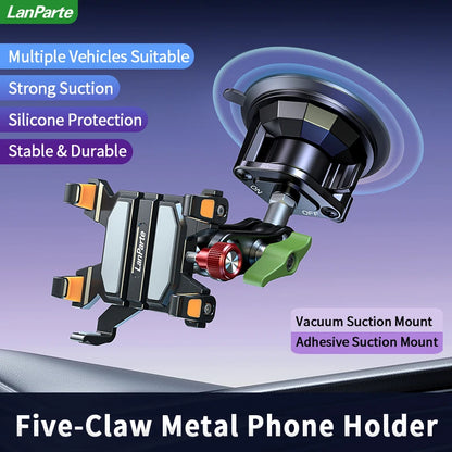 LanParte Universal Car Mount Phone Holder for Dashboard Windshield with Suction Cup Base for iPhone, Samsung, Google, More Phone