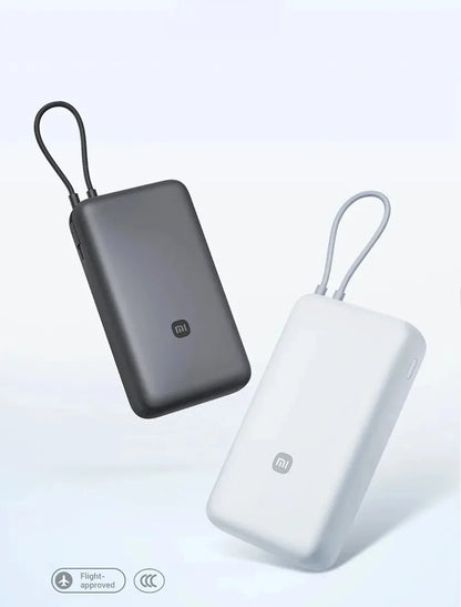 Xiaomi 20000mAh 33W Two-Way Fast Charging Power Bank with Built-in USB-C Cable Portable External Battery for iPhone Samsung