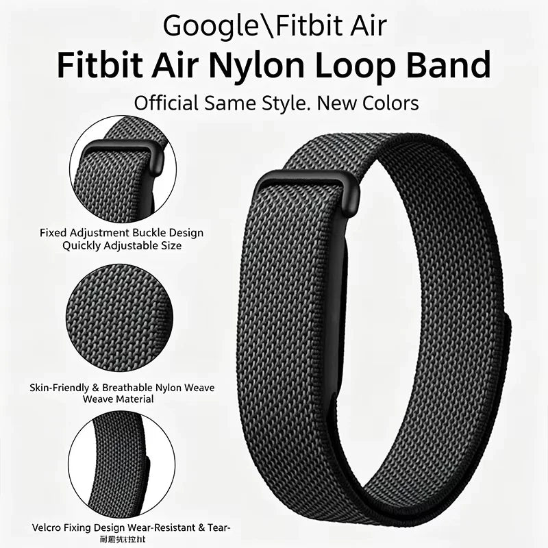 Nylon Strap For Google Fitbit Air Smart Watch Band Breathable Fabric Replacement Adjustable Wristband Bracelet Correa Accessorie