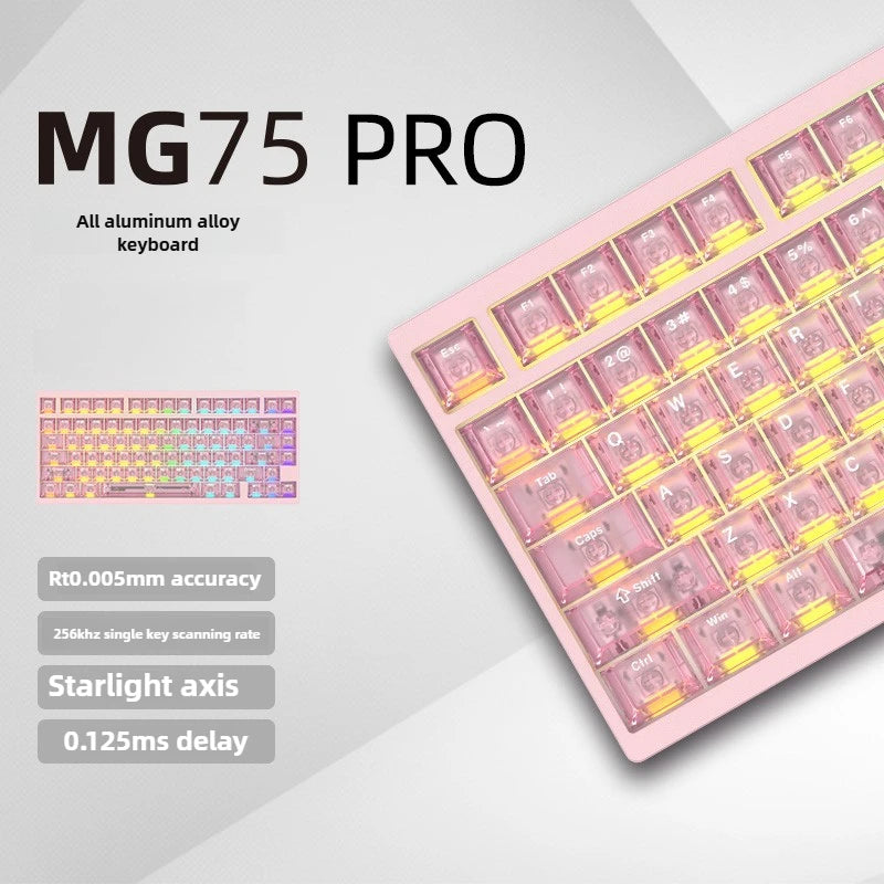 IROK MG75 PRO Mechanical Keyboard MG75 MAX Magnetic Switch 0.001RT Quick Release Gasket Structure 8K Low Latency Gaming Keyboard