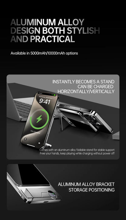 Ultra-thin Magnetic Power Bank Wireless Fast Charging Portable Battery for Apple Watch iPhone Samsung for Magsafe Powerbank