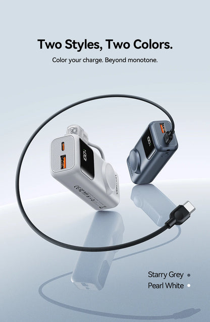 Vention 10000mAh Mini Power Bank 22.5W Fast Charging for iPhone 18 17 Magnetic Wireless Charger for Apple Watch Series 12 11