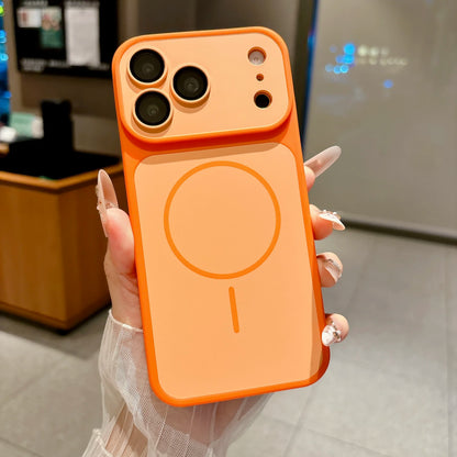 Shockproof Frosted Contrast Color Magnetic Case For iPhone 17 16 15 14 13 12 11 Pro Max Magnetic Capa Lens Protection Cover