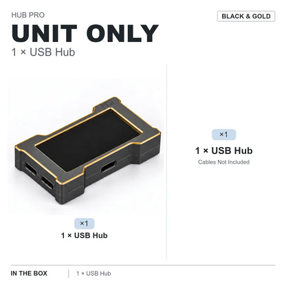 HMLAB ZNEO Gaming USB Hub - 2-to-3 Port, 8K Hz, Independent Power, With Screen, Trendy for Gaming Ambience Desk Setup