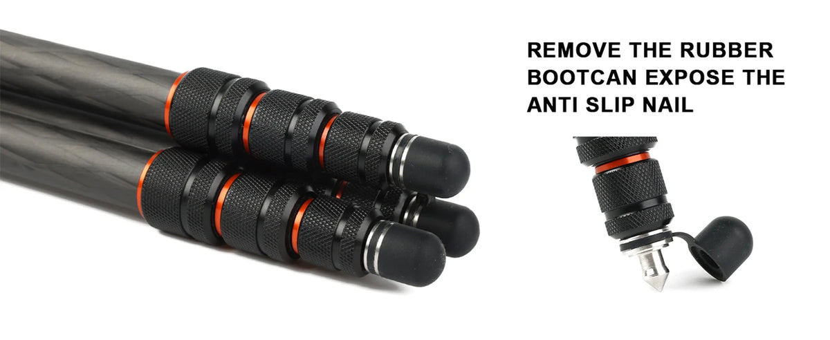 BESnfoto BX-T2561 Carbon Fiber Camera Tripod, Ball Head with Phone Holder & Carry Bag, Professional Travel Photo Tripod