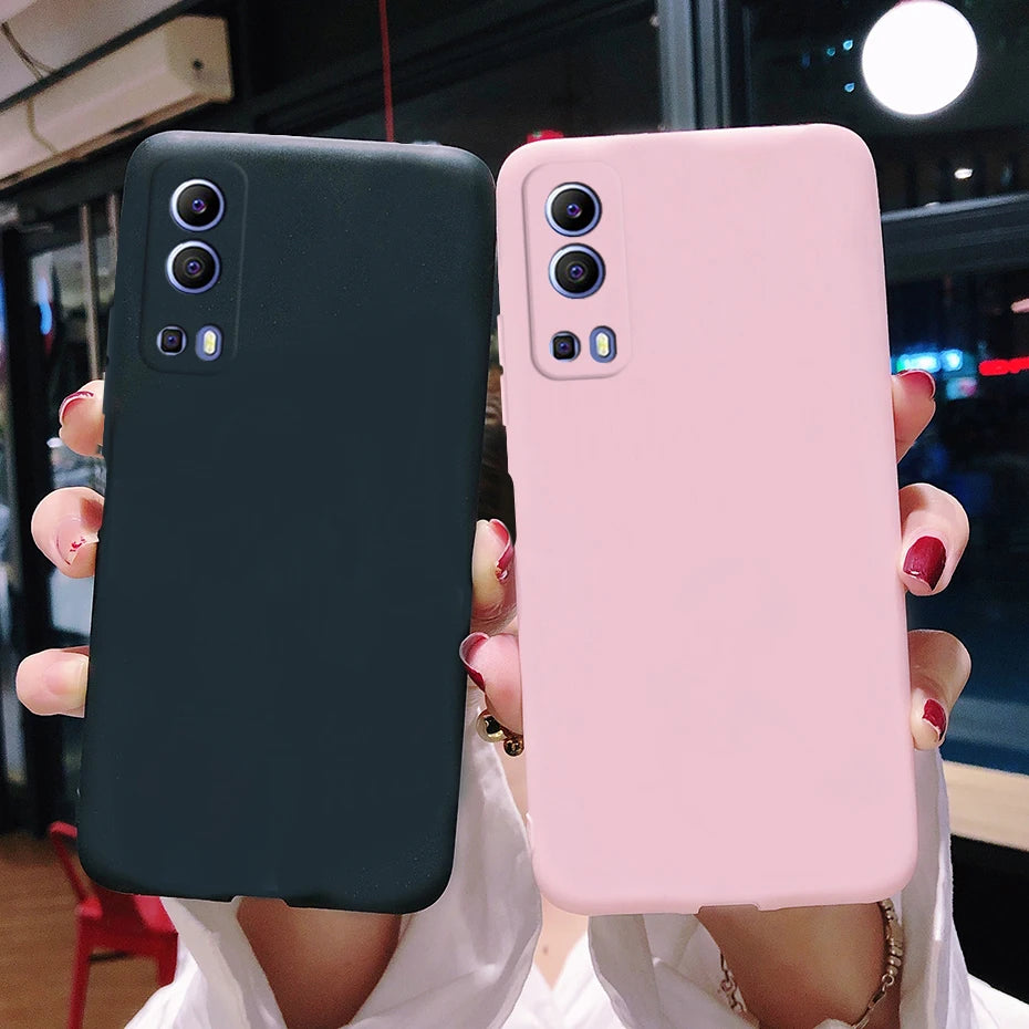 for Vivo Y72 5G Case 6.58" Fashion Candy Color Phone Case for Vivo Y72 Y52 5G Cover Funda Vivo Y 72 52 5G V2041 V2053 Soft Cases