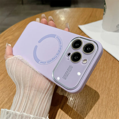 Large Window Autofocus Liquid Silicone For Magsafe Magnetic Case For iPhone 16 15 Plus 14 13 12 11 Pro Max Lens Shockproof Cover