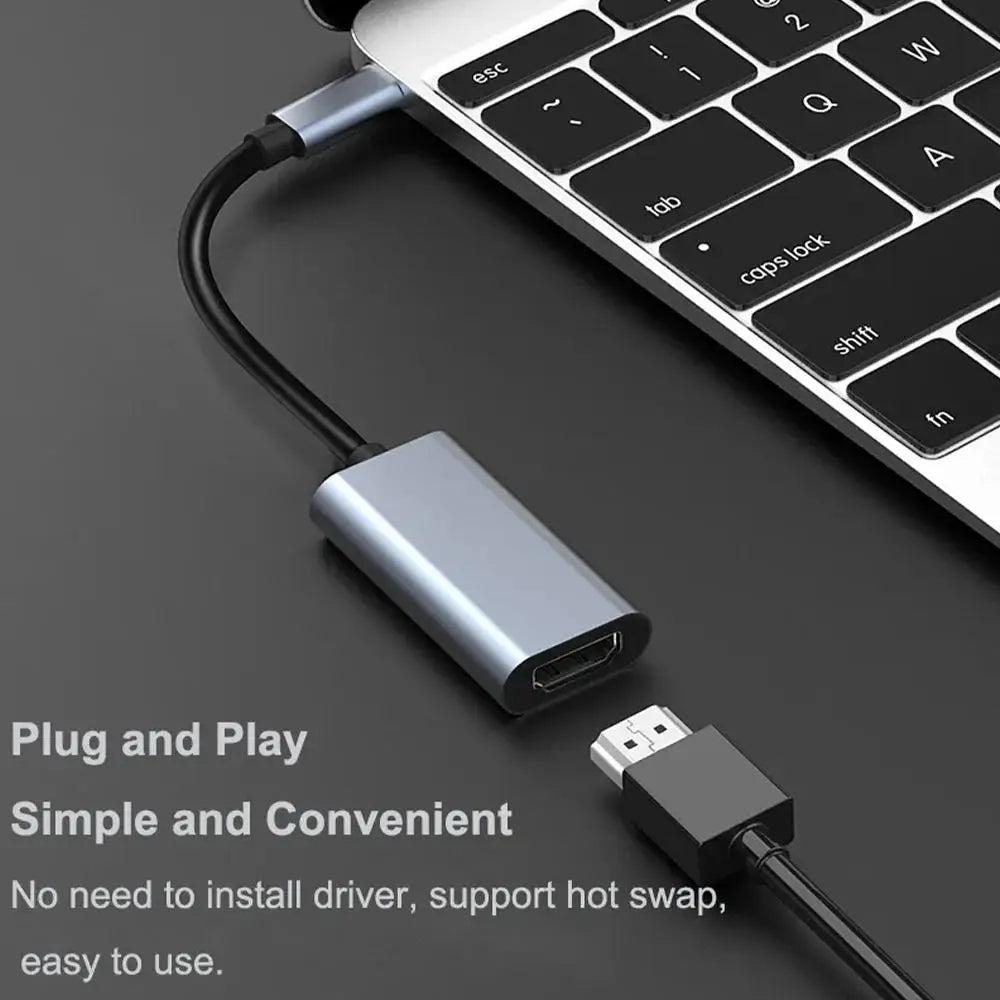 Type C to HDMI-compatible Cable USB C to HDMI Converter 4K 60Hz USB 3.1 HDTV Cable Adapter for MacBook Type C HD Converter Cord