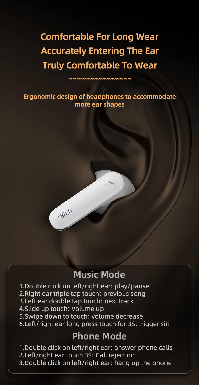 5/10PCS Lenovo LE253 Earphones TWS Wireless Bluetooth 6.0 Headphones ANC Noise Reduction HiFi Sound Gaming Sports Headset New