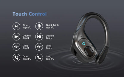 TWS Sports Earbuds Bluetooth 6.0 HIFI Bass Wireless Headphones LED Button Handsfree Earphone Noise Cancelling Waterproof Headset
