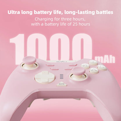 Pink Game Controller, Original PXN P5 Controller Supports Switch, iOS, Android, Computer PC, Built-in 2.4G Receiver