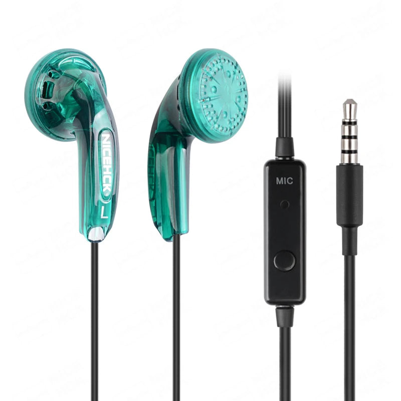 NICEHCK Traceless Colorful HIFI In-ear Earphone 15.4mm Dynamic Unit Sport Music Headset Microphone Earbud IEM Vido MX500 MX980