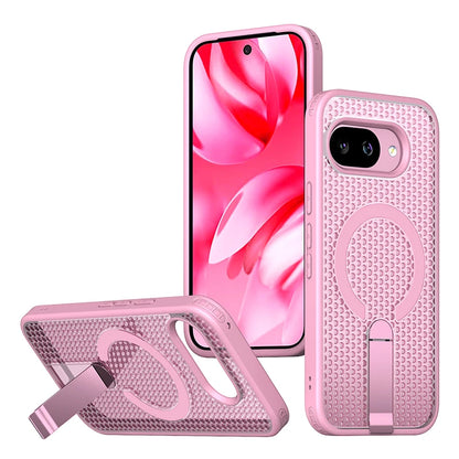 Magnetic Bracket Cooling Shockproof Phone Case For Google Pixel 10 9 Pro XL 10A 9A Mesh Ventilation Wireless Charging Phone Case