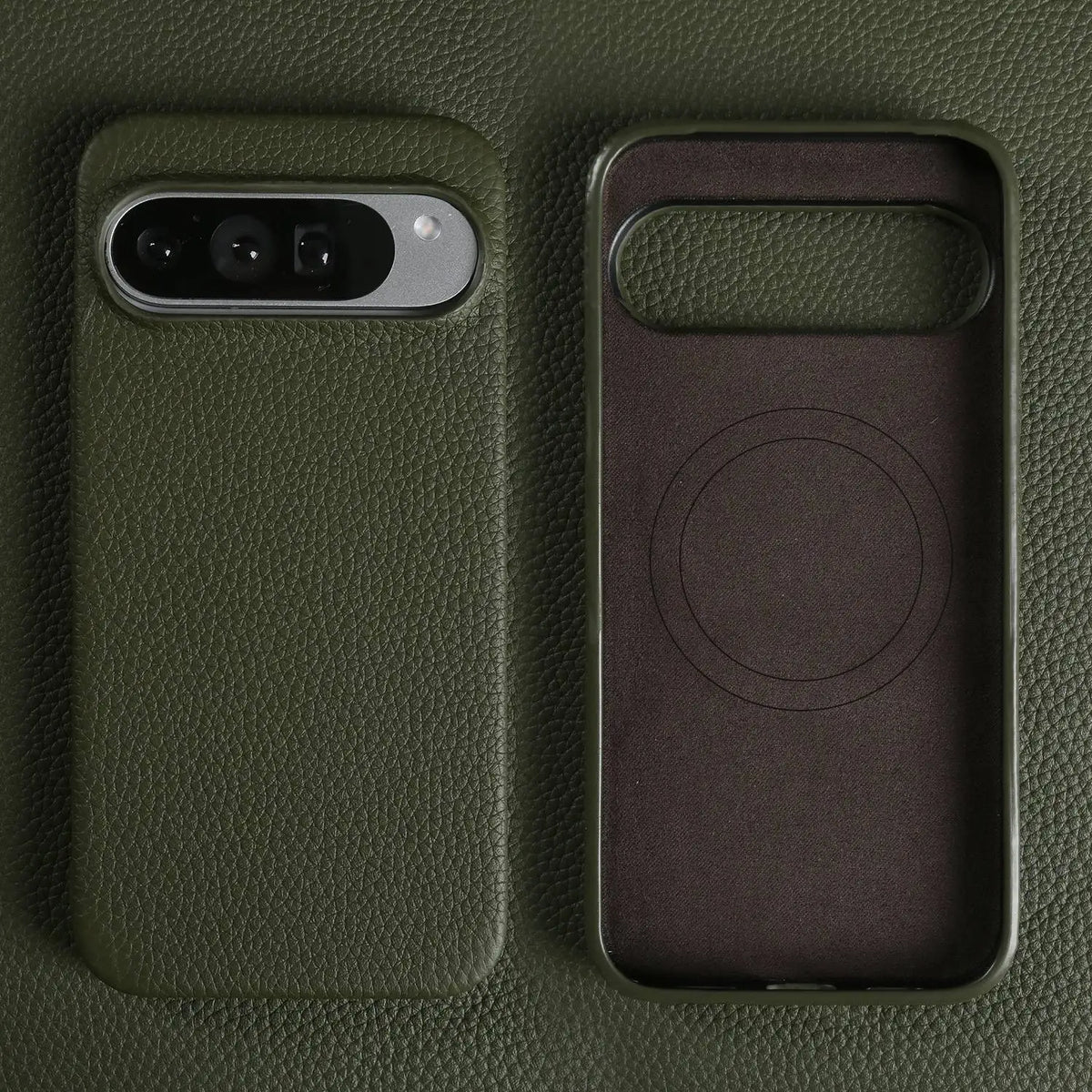 Genuine Leather Magnetic Case for Google Pixel 11 Pro Pixel 10 9 7 8 6 Full Protection Magnet for Magsafe Cases Shockproof Cover