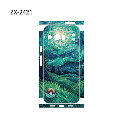 Creative Skin Wrap for Google Pixel 10 9 8 7 Pro 6 6A Back Screen Protector Film Cover Case Macaroon Wrap Sticker