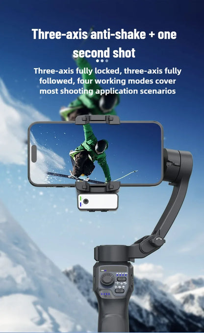 Mobile gimbal stabilizer ,Phone Stabilizer for Video Recording with Face/Object Tracking,3-Axis Gimbal for Android,iPhone