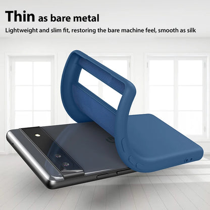 Luxury Original Liquid Silicone Cases for Google Pixel 9 8 6 7 Pro XL Shockproof Case for Google Pixel 8A 7A 6A Soft Phone Cover