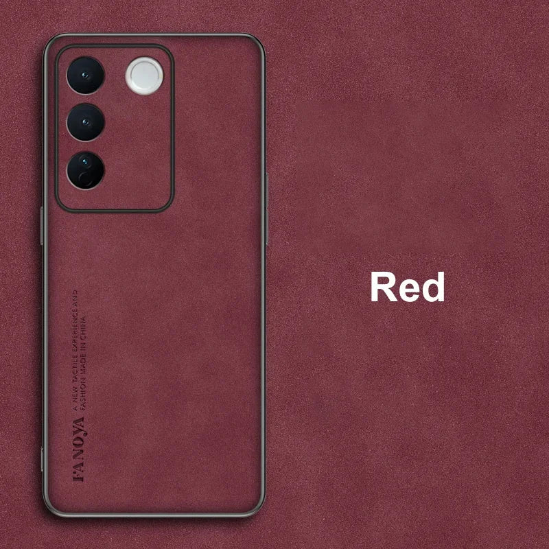 For Vivo V27E V27 E Case Luxury PU Leather Phone Case For Vivo V27 S16 Pro 5G S16E Back Cover Matte Silicone Full Protection