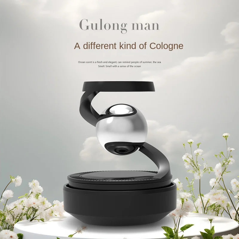 Solar Car Rotating Aromatherapy Perfume Diffuser Levitation Rotating Auto Lasting Fragrance Air Purifier Car Interior Accessorie