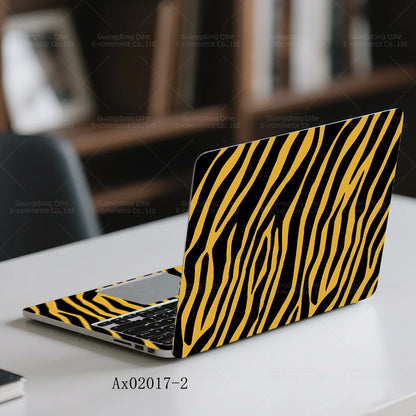 2 pcs Aesthetic Light Leopard Laptop Stickers Set Self-Adhesive Removable Laptop Covers for MacBook Notebook Protective Skins