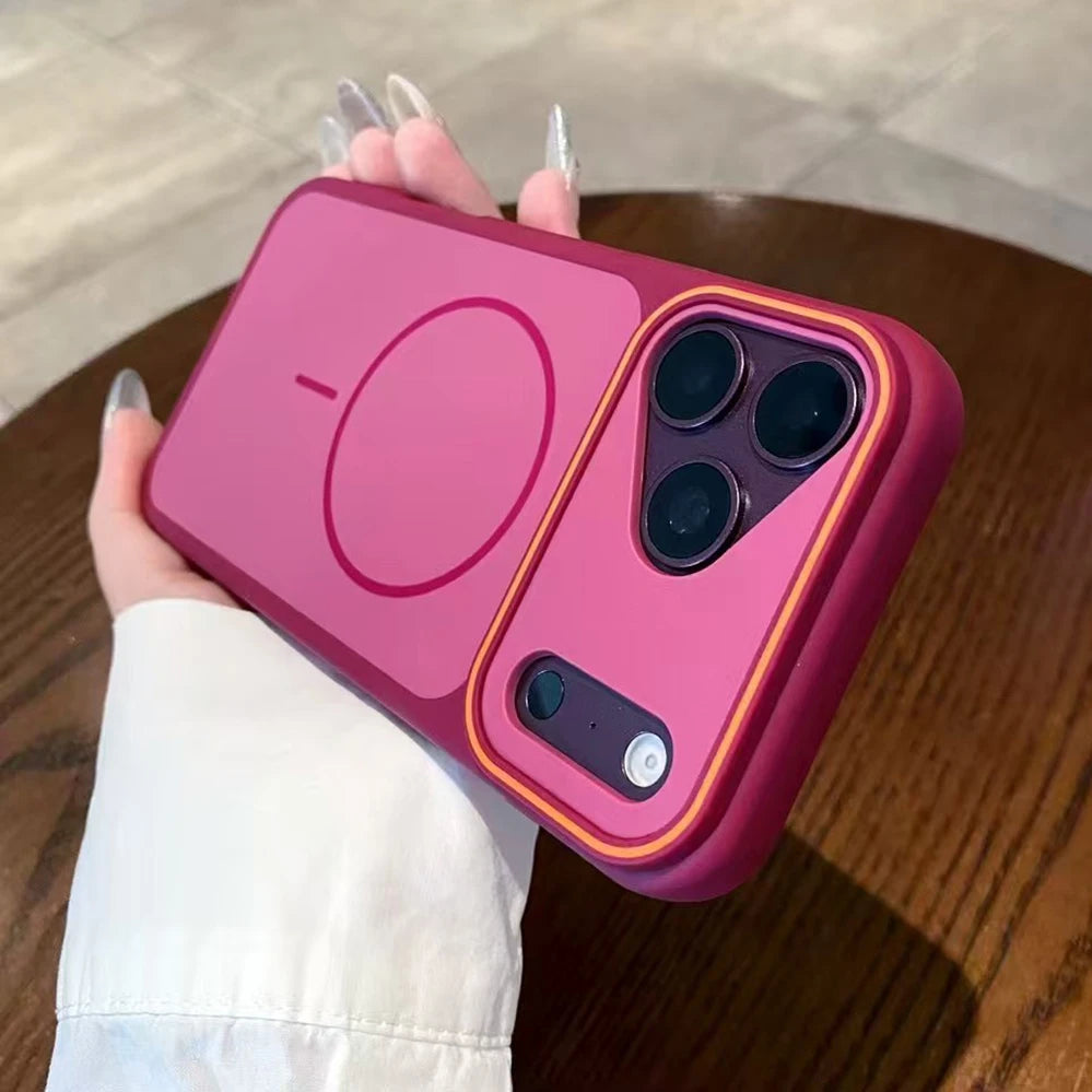 Luxury Color Collision Silicone Phone Case For iPhone 18 Pro Max 16 15 14 13 12 17 Pro Max 18 Pro For Magsafe Shockproof Cover
