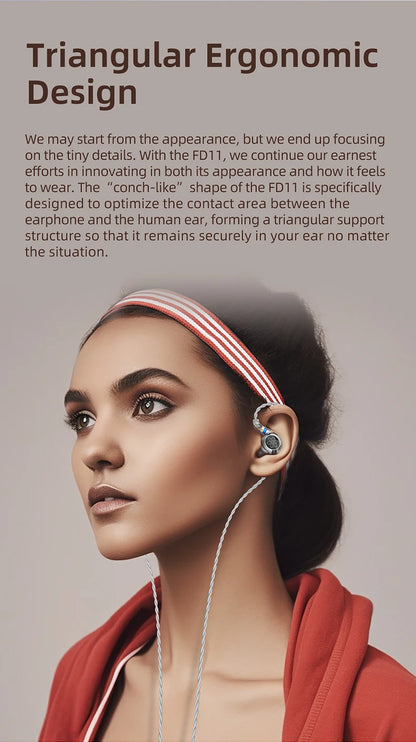 FiiO FD11 Earphones High performance Dynamic Driver IEMs Earbuds with 0.78mm Detachable Cable
