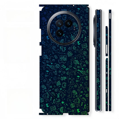 Colorful Sticker for VIVO X FOLD3 2 FOLD 5 Back Screen Protector with Hing Side Skin  Protective Film