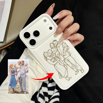 Custom Photo Image Converted to Minimalist Line Style Phone Case for iPhone 18 17 16 15 14 13 12 11 Pro Max 16 Plus 17 Air
