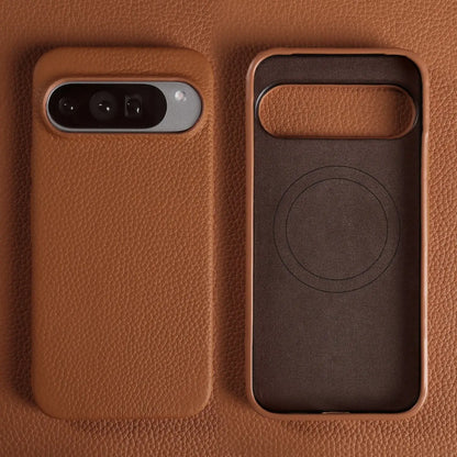 Genuine Leather Magnetic Case for Google Pixel 11 Pro Pixel 10 9 7 8 6 Full Protection Magnet for Magsafe Cases Shockproof Cover