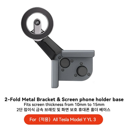 YZ Magnetic Car Phone Holder for Tesla Model YL Y 3  Car Display Screen Side 360 Degree Rotation Car Mount for all iPhone 17 18