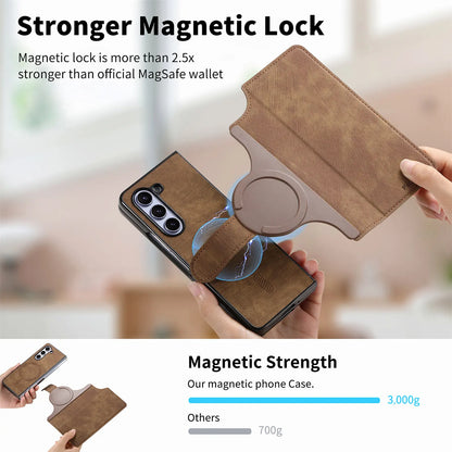 2 in 1 Detachable Cards Solt Wallet Flip Book Case For Samsung Galaxy Z Fold 6 5 5G Fold6 Fold5 Removable Bag Magnetic Cover