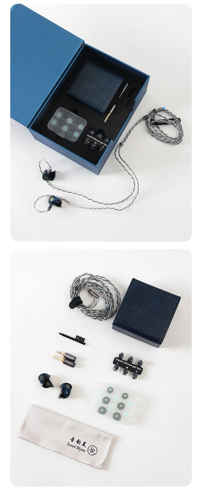 Sound Rhyme SR6 1DD + 2BA + 2PD+ 1BC Driver Multi-Driver In-Ear Monitor Hybrid Driver Wired Earphones with 2in1 Switchable cable