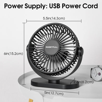 USB Fan Portable Desktop Wall Mounted Mini Electric Fan Mute 3 Speed Adjustment Air Circulator For Home Desk Office