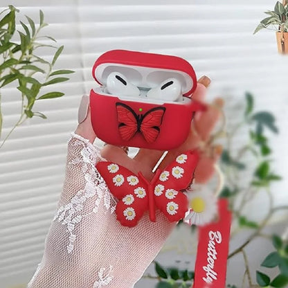Airpods Pro2 Generation Protective Case 2023 Cute Cartoon 3d Butterfly Charm Soft Silicone