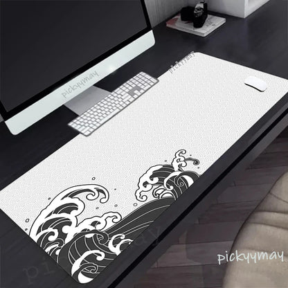 Black And White Large Mouse Pad 100x50cm Computer Mousepad Company Gaming Mausepad Keyboard Mat Office Desk Mats Abstract Art
